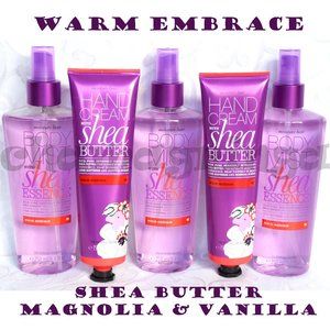 Victoria's Secret WARM EMBRACE Shea Butter Essence Mist Hand Cream Bundle of 5